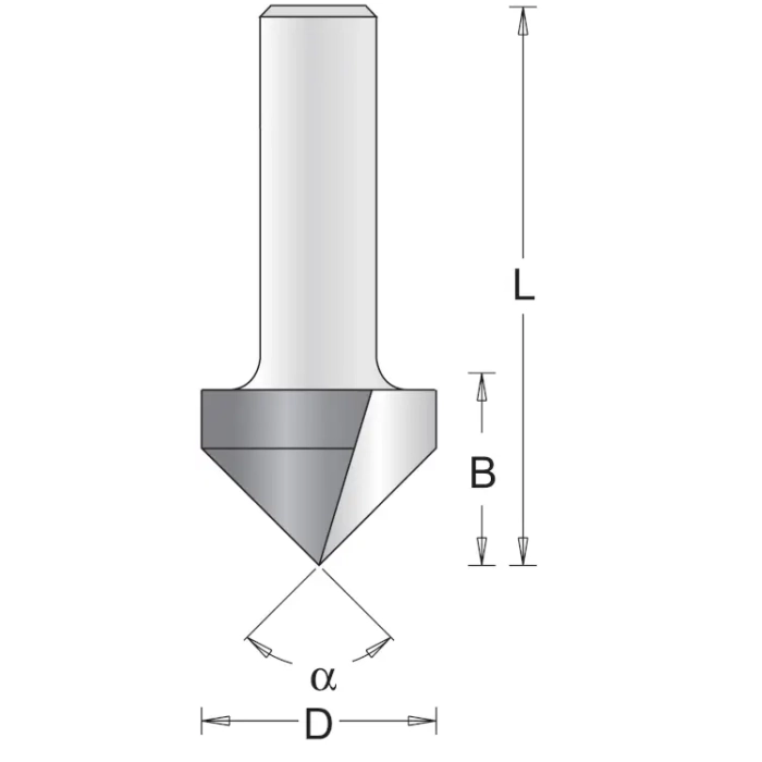 frez rowkowy V 12,7x47x60mm chwyt 8mm HiKOKI 754087