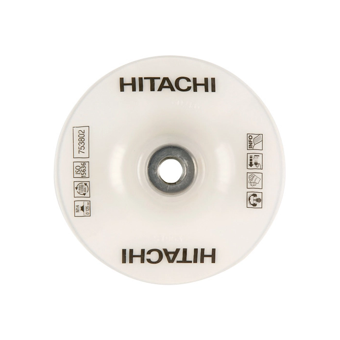 talerz podporowy do krążków fibrowych 180xM14 biały ISO 15636  HiKOKI 753804