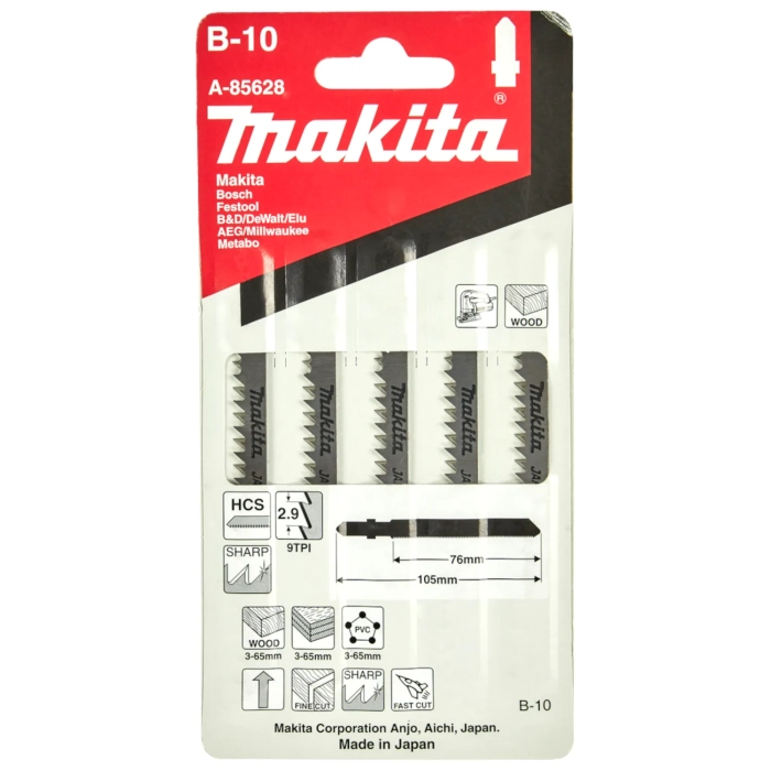 Makita A-85628 brzeszczot B-10 HCS 105x1,25mm 9 zębów/cal 5 szt