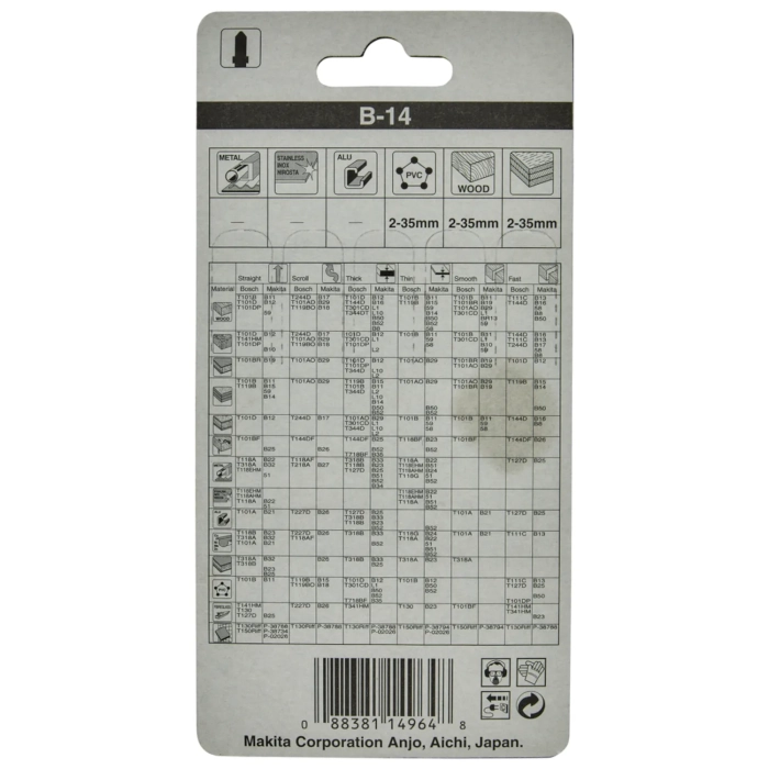 brzeszczot B-14 HCS 76x1,05mm, 18 zębów/cal 5szt. Makita A-85662