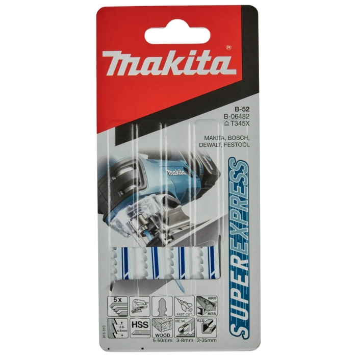 Makita B-06482 brzeszczot B-52 HSS 100mm x 1,0mm, 6-10 zębów/cal 5 szt