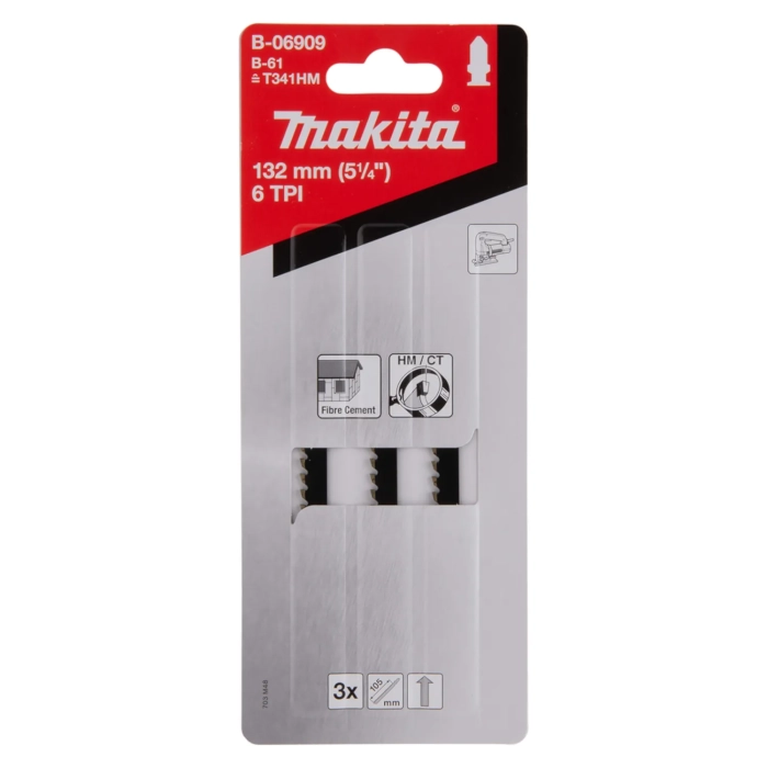 Makita B-06909 brzeszczot B-61 TC/HM 132 x 1,25 mm 6 zębów/cal 3 szt