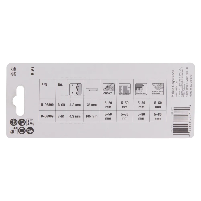 Makita B-06909 brzeszczot B-61 TC/HM 132 x 1,25 mm 6 zębów/cal 3 szt