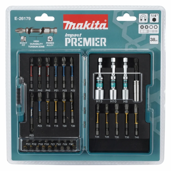zestaw końcówek wkrętakowych Impact Premier Makita E-26179 38-częściowy