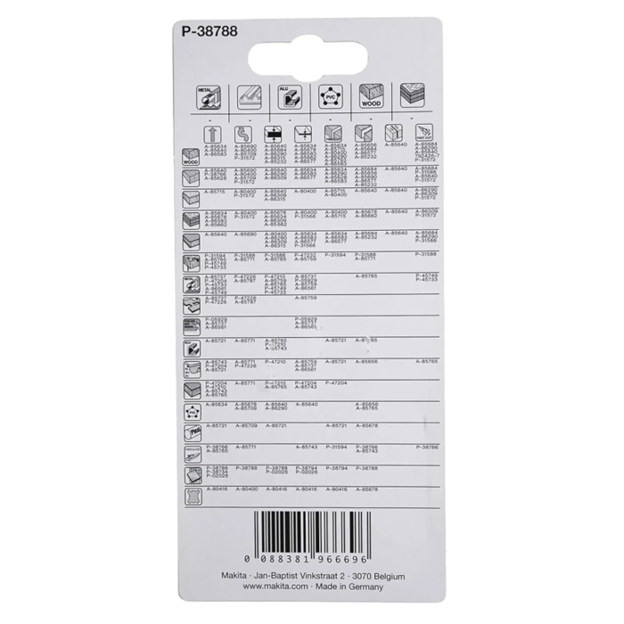 Makita P-38788 brzeszczot TC/HM RIFF 79 x 0,8 mm K30 3 szt