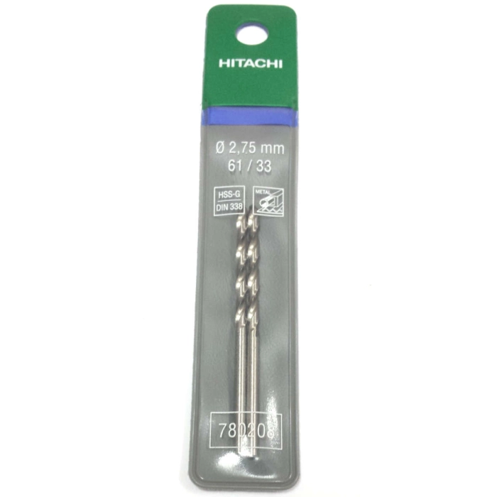 HiKOKI 780208 wiertło do metalu HSS-G DIN 338 2,75mm 2 szt. Wiertła do metalu HS